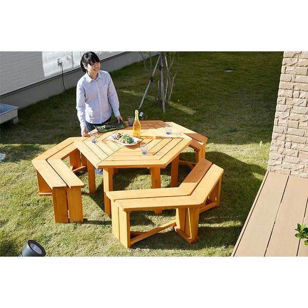 山善（YAMAZEN） ガーデンファニチャー ガーデンテーブルセット