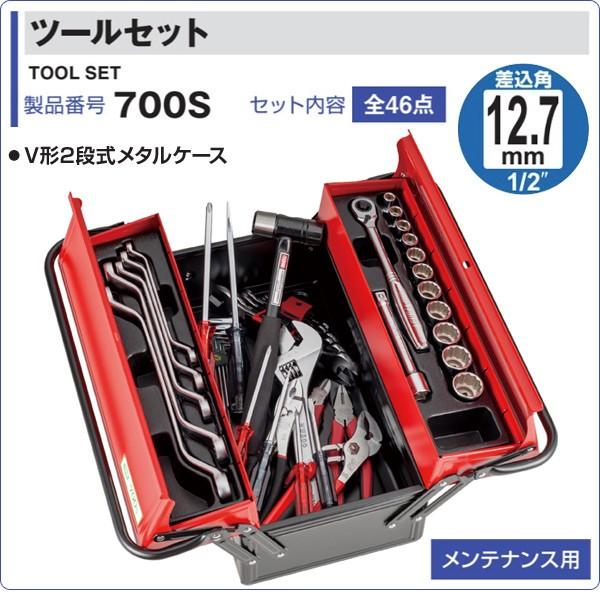 TONE（トネ） ツールセット 差込角12.7mm 内容46点 700S レッド