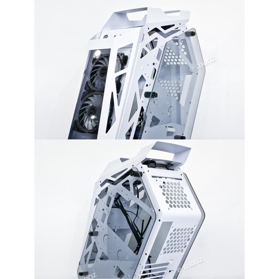 PCケース 【 白鷺城 】 白 RGBファン4基 水冷対応 ゲーミング MicroATX