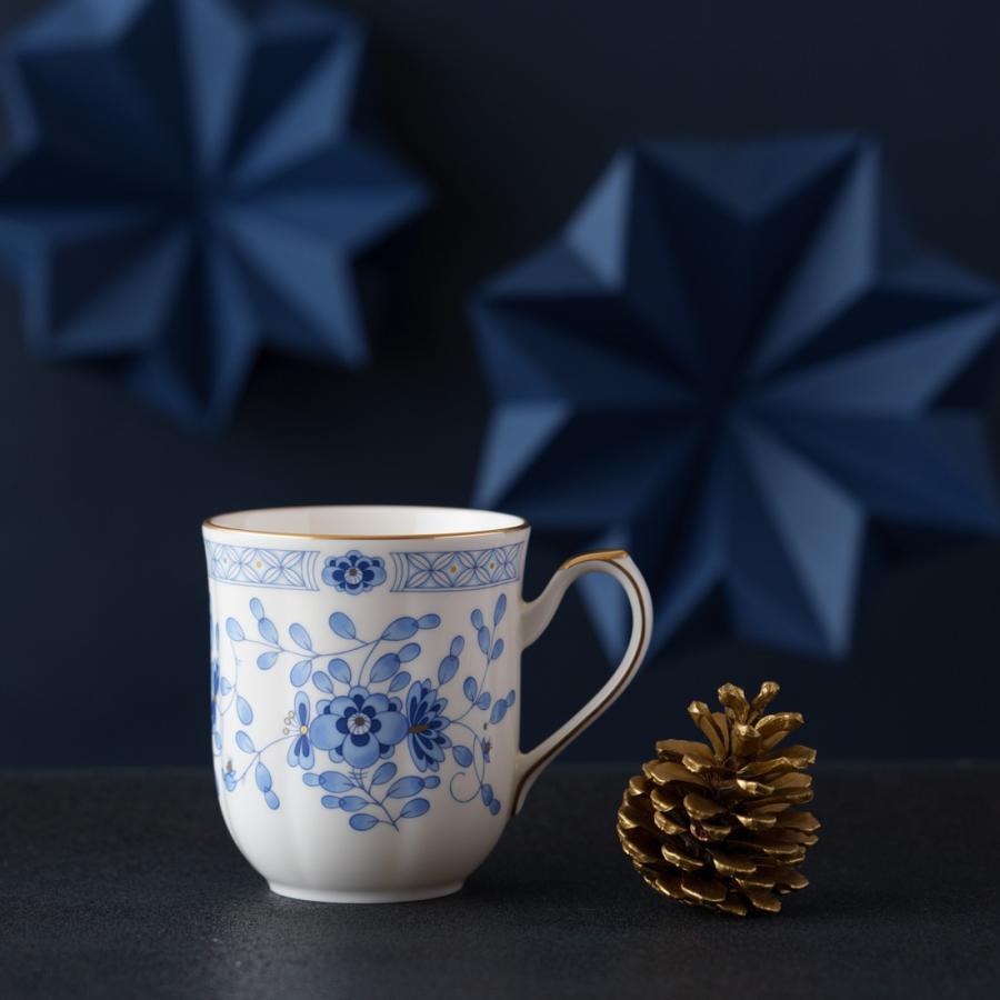NARUMI マグカップ 300cc ナルミ ミラノ 花柄 ブルー おしゃれ
