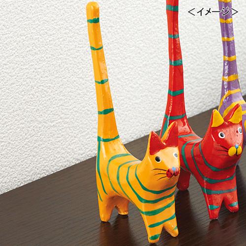 バリ島 インドネシア お土産 バリ ネコ置物3個セット｜ぬいぐるみ