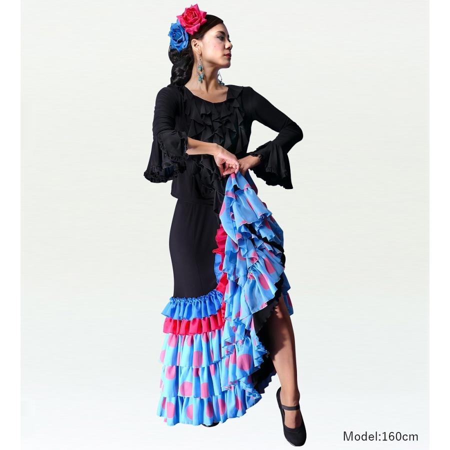 お値下げ中】フラメンコスカート ファルダ パルパデオParpadeo濃い