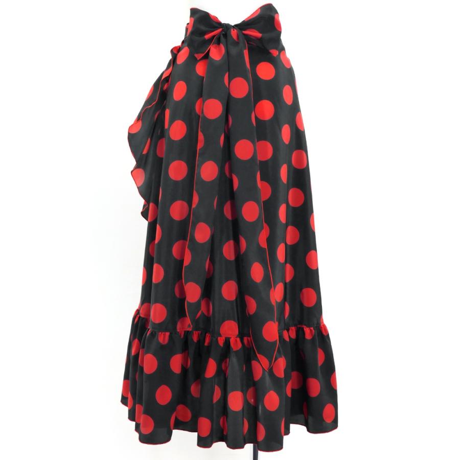 フラメンコ 巻きスカート 水玉 ブラック×レッド Fサイズ FMS-1 : emika