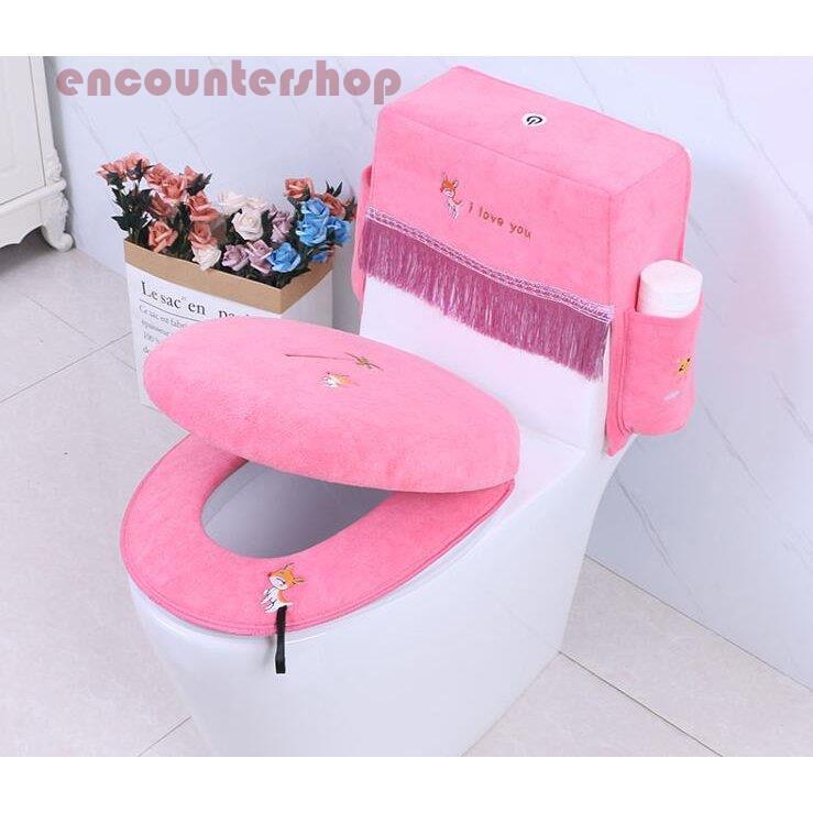 レア☆アナスイ 蝶々デザイン トイレカバー 便座カバー フタカバー 紫