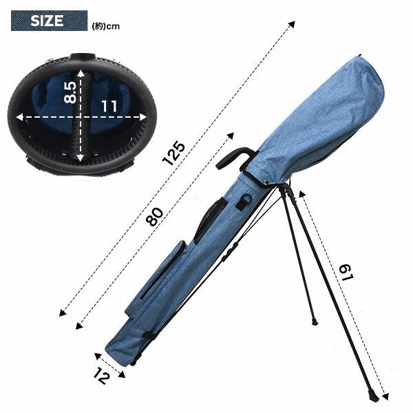 デニム デザイン セルフスタンド ゴルフ クラブ ケース クラブケース
