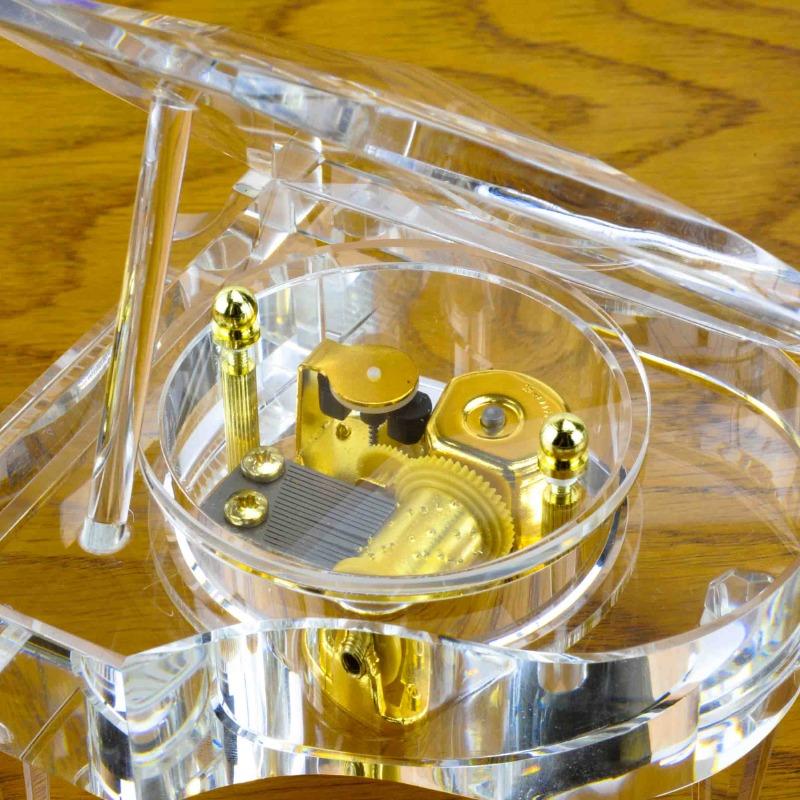 18弁オルゴール用 クリスタルガラス グランドピアノケース : 榎屋