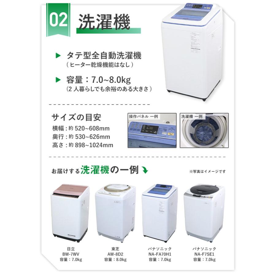 日立（HITACHI） 中古家電セット 二人暮らし 3点セット 冷蔵庫 洗濯機
