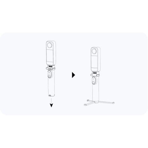 Insta360 折りたたみ式内蔵三脚付き自撮り棒リモコンキット 1/4インチ