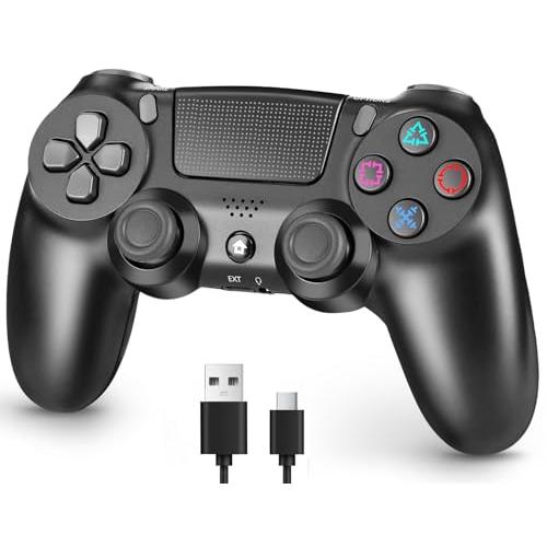 ps4 コントローラ- pc Turbo連射機能 6軸ジャイロセンサー 二重振動 高