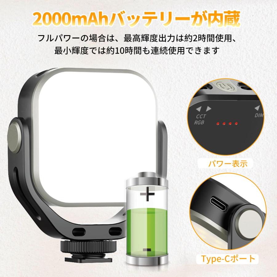 Ulanzi LEDビデオライト 2024版撮影用ライト 360°回転式 2500?−6500