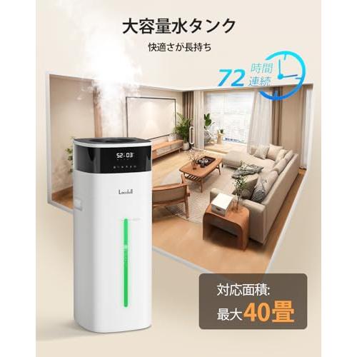 LACIDOLL 加湿器 大容量 20L/最大40畳 ハイブリッド式 スチーム式 加熱