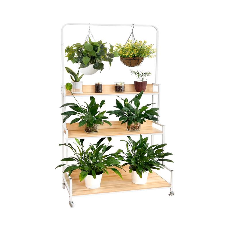 RAKU プランターラック 3段 幅83.5×奥行き38.5×高さ165.5cm