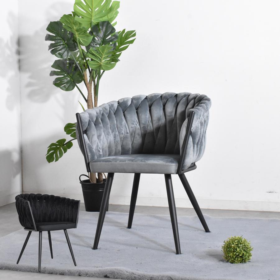 ダイニングチェアー ベロア調 おしゃれ 北欧 ベルベット チェアー