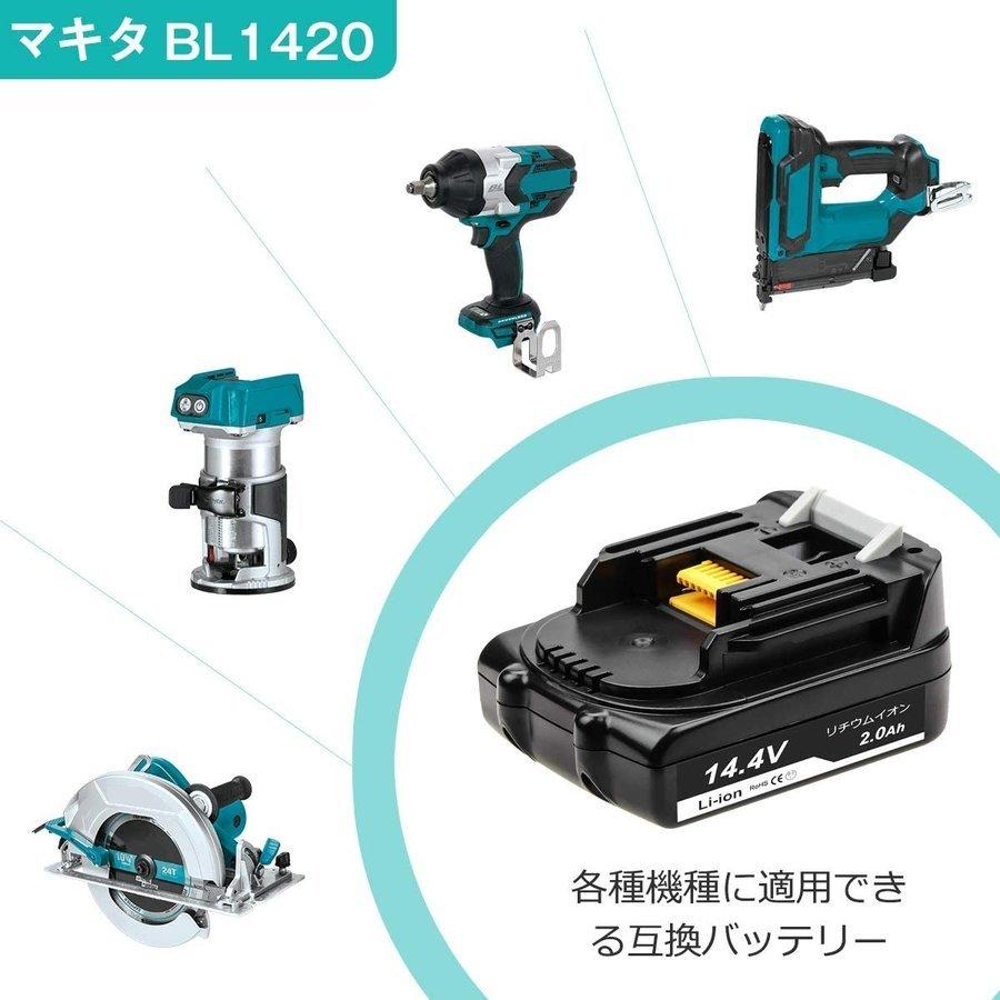 マキタ 互換品 makita バッテリー BL1420 14.4V 2.0Ah 軽量タイプ 電動