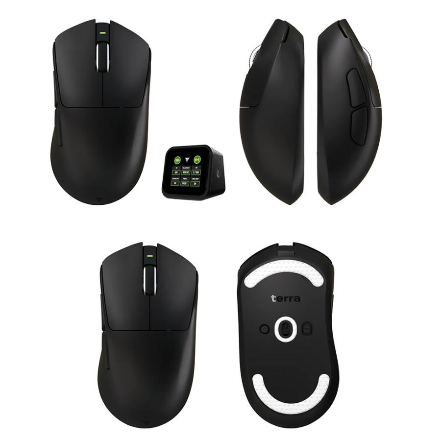 Teevolution TERRA PRO - 8K INCLUDED ゲーミングマウス Black ティー