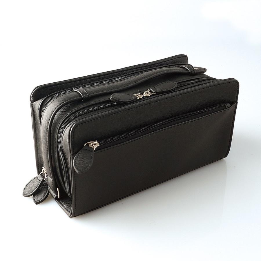 セカンドバッグ メンズ ハンドバッグ ダブルファスナー かばん