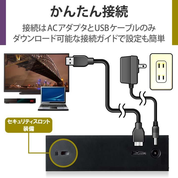 ELECOM（エレコム） TV向け 外付け ハードディスク HDD ELECOM Desktop