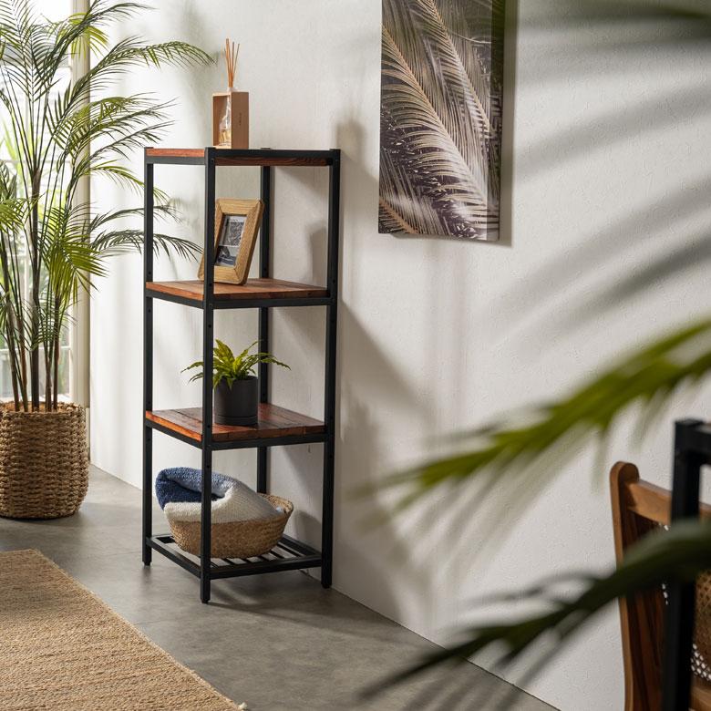 ELEMENTS シェルフ 棚 ラック 天然木製 オープンシェルフ オープン