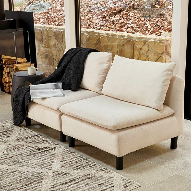 ELEMENTS ソファー 一人掛け 一人掛けソファ コンパクト 座面が広い