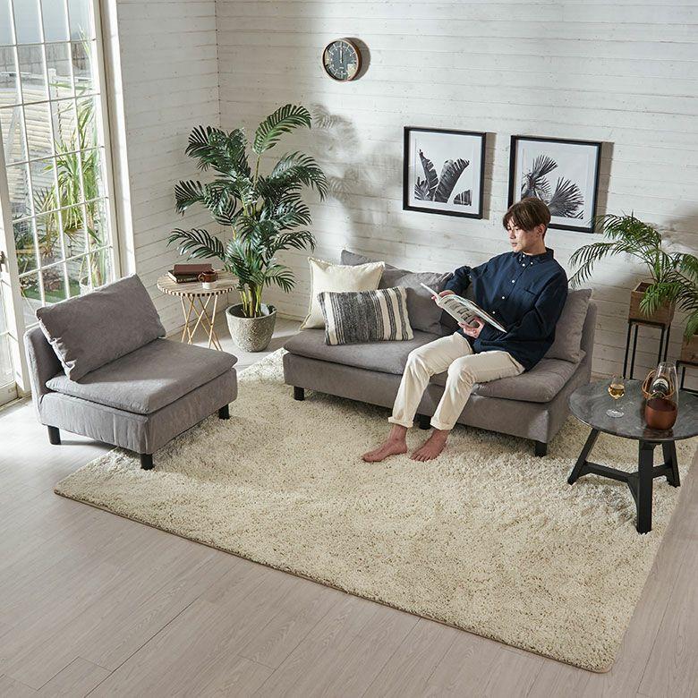 ELEMENTS ソファー 一人掛け 一人掛けソファ コンパクト 座面が広い