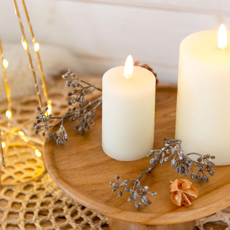 キャンドル型LEDライト ロウ デコレーション クリスマス 置物 電飾