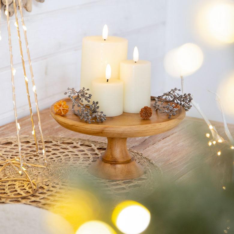 キャンドル型LEDライト ロウ デコレーション クリスマス 置物 電飾