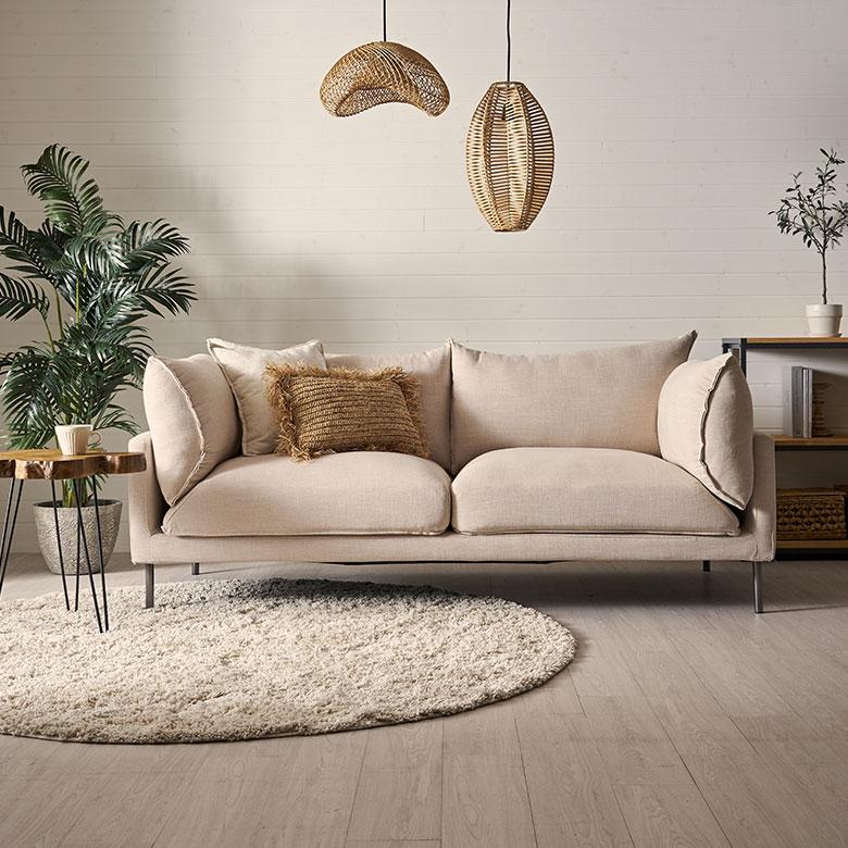 東谷 ソファ 2人 掛け 二人 2P クッション付 カバーリング 手洗い 可