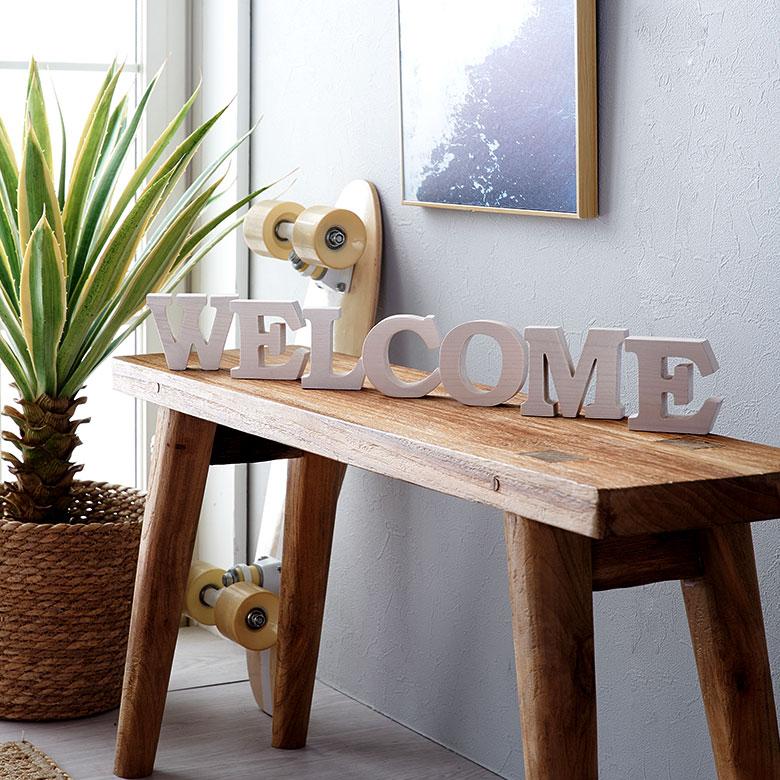 ELEMENTS アルファベット イニシャル オブジェ 木製 木彫り