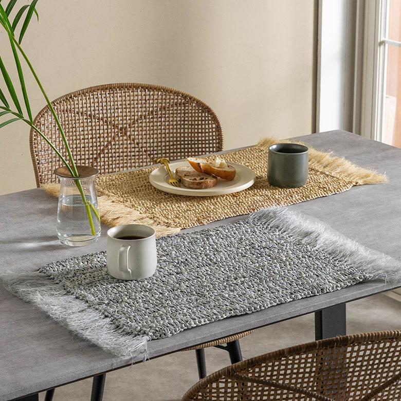 ELEMENTS ランチョンマット ラフィア製 天然素材 長方形 プレイス