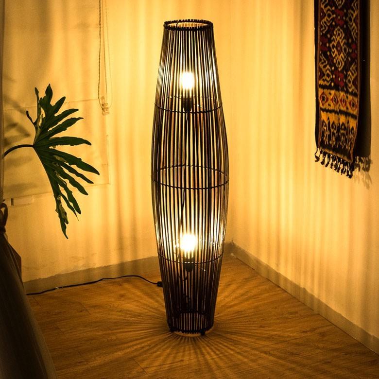 フロアライト 照明 スタンド 竹製 バンブー 高さ約120cm アジアン バリ