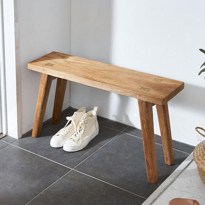 ELEMENTS ベンチ ウッド 古材 チーク 椅子 チェア いす イス