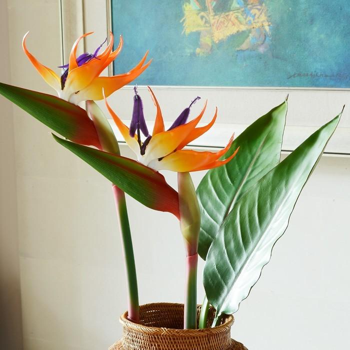 ストレリチア 造花 フラワー フェイク 極楽鳥花 アートフラワー 花