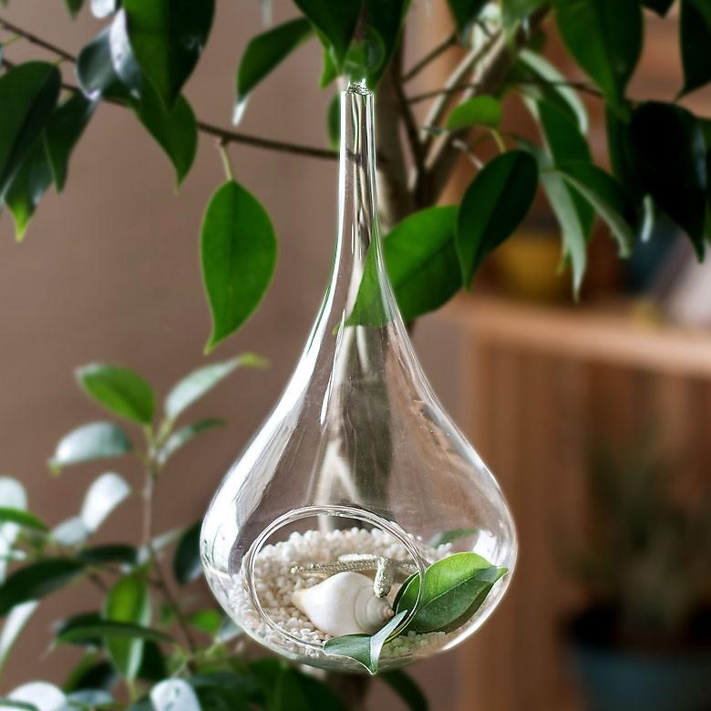 ハンギングガラスケース テラリウム プランター ガラス容器 ガラス