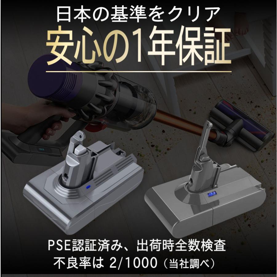 ダイソン 掃除機 バッテリー V10 互換 コードレス PSE認証済み 1年保証