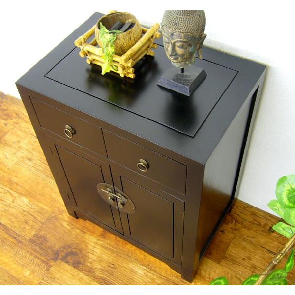 ミンスリムキャビネット 黒 送料無料 アジアン家具 明朝家具 清朝家具