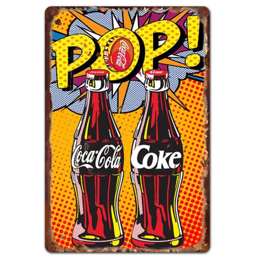 コカコーラ Coca-Cola popart ポップアート アメリカ雑貨☆レトロ調