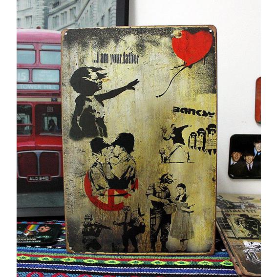 アメリカ雑貨 バンクシー 現代アート ポスター☆レトロ調☆アメリカン