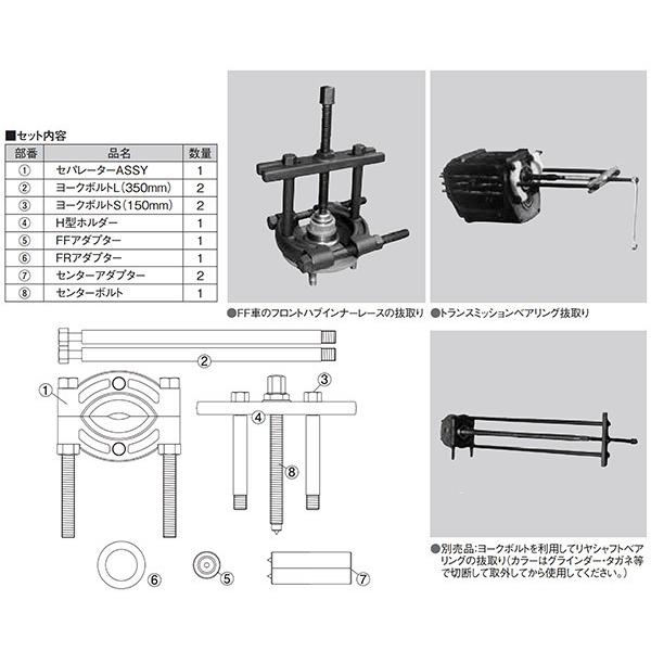 KOTO ベアリングレースプーラー（中型）KP-171F 江東産業