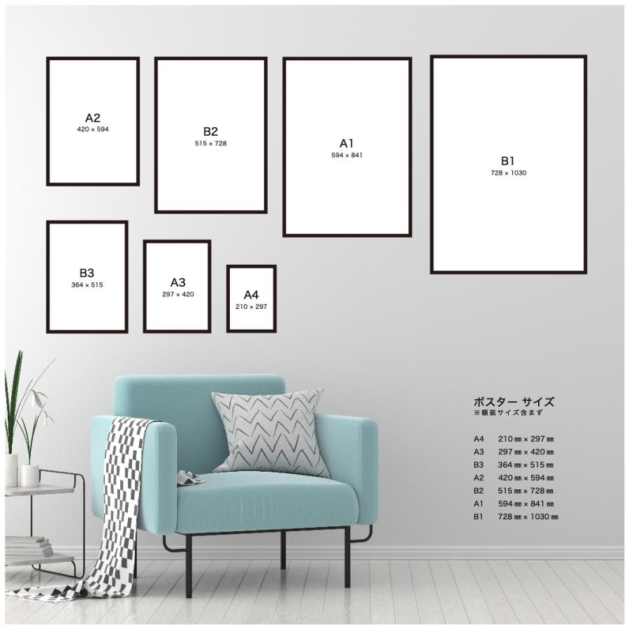 アート おしゃれ 北欧 A4 A3 B3 A2 B2 A1 B1 30×40 50×70 60×90 特大