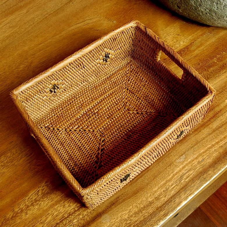 小物入れ 収納 小物ケース バスケット トレイ アタ製 かご バリ雑貨