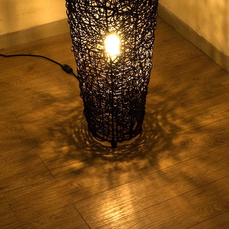 フロアライト 照明 スタンド ラタン製 籐 高さ約120cm アジアン バリ