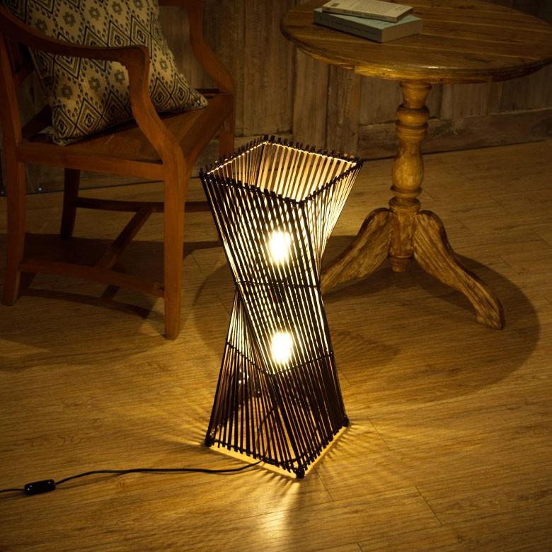 フロアライト 照明 スタンド バンブー製 竹 高さ約60cm アジアン バリ