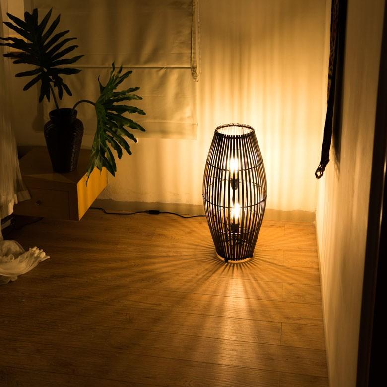 フロアライト 照明 スタンド バンブー製 竹 高さ約60cm アジアン バリ