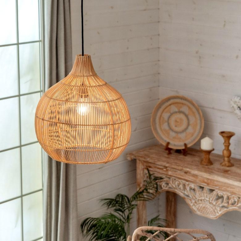 ペンダントライト ランプシェード 照明 ラタン 籐 吊り下げ 和モダン