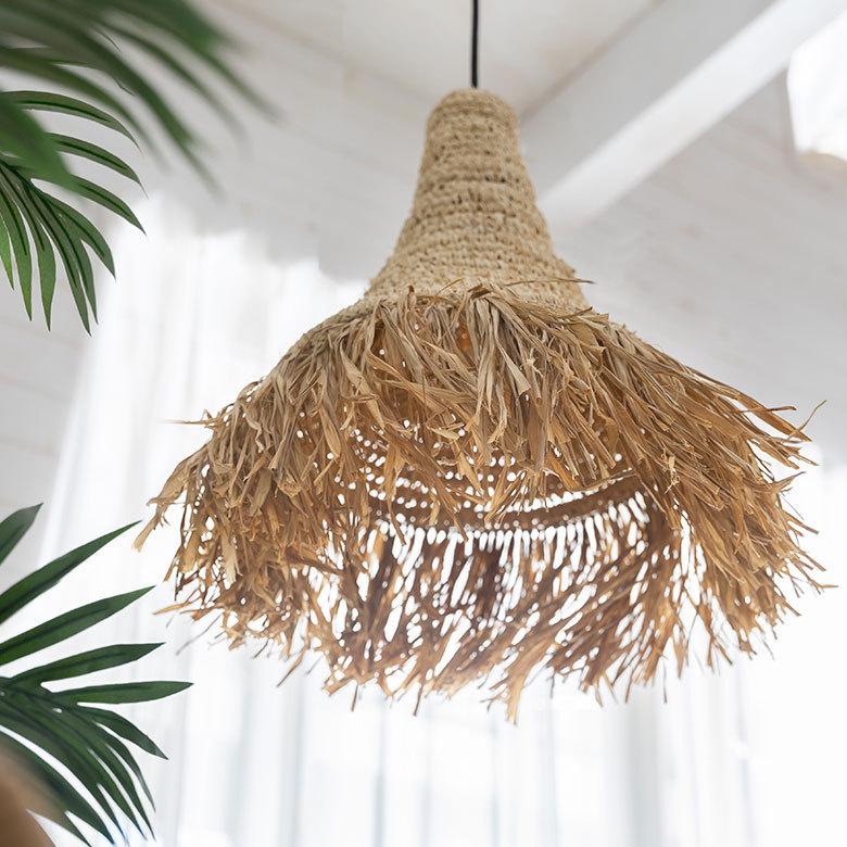 ELEMENTS ランプ シェード ペンダント ライト 照明 器具 ラフィア 1灯