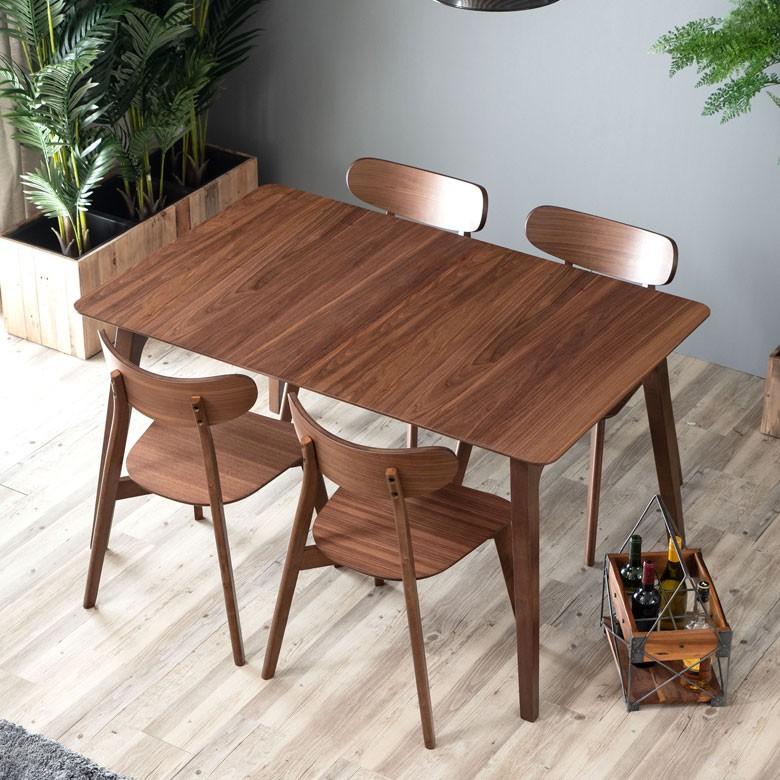 テーブル ダイニングテーブル 伸縮 天然木 机 4人 6人 掛け 食卓