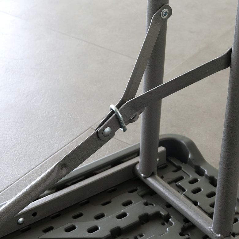 アウトドアベンチ 折りたたみ 2人掛 プラスチック スチール ブラック