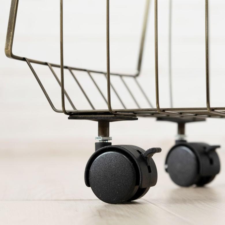 ラック 3段 ワゴン スチール製 キッチンワゴン キャスター付き