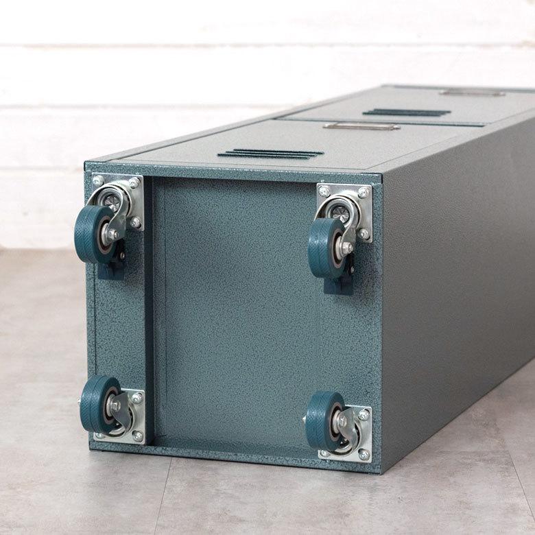 東谷 ゴミ箱 ダストボックス スチール ロッカー風 2段 12L フラップ扉