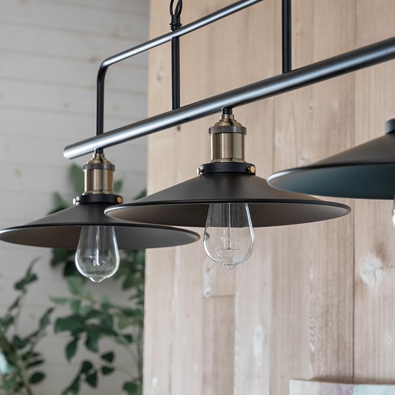 東谷 ペンダント ライト ランプ シェード 照明 3灯 電球付き E26 LED